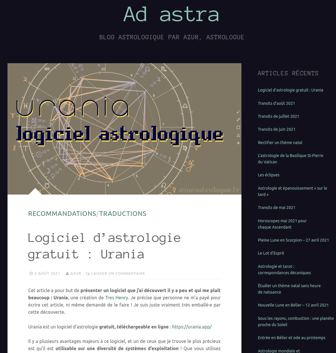 Review from Azure Astrologue